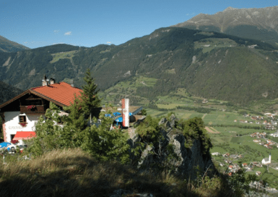 Terrasse und Ausblick Rauth-Hof Ladis Tirol
